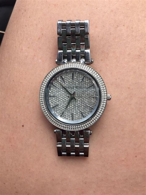 small michael kors watch silver|Michael Kors silver diamond watch.